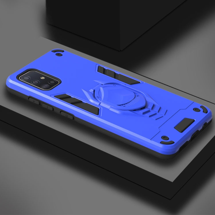 For Samsung Galaxy A71 2 in 1 Armor Knight Series PC + TPU Protective Case with Invisible Holder