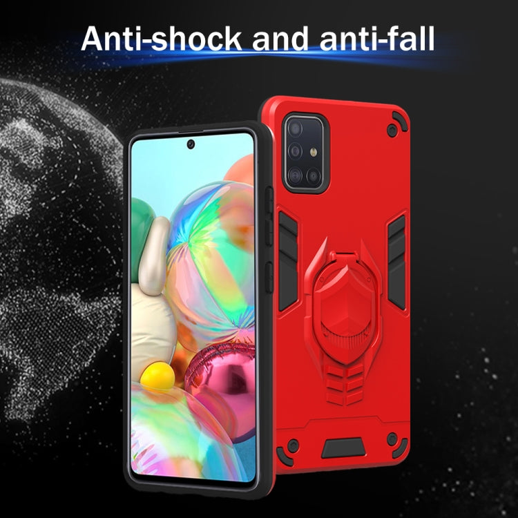 For Samsung Galaxy A71 2 in 1 Armor Knight Series PC + TPU Protective Case with Invisible Holder