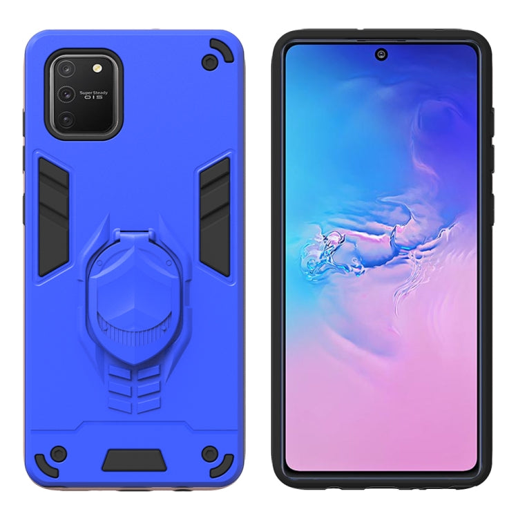 For Samsung Galaxy A81 / Note 10 Lite 2 in 1 Armor Knight Series PC + TPU Protective Case with Invisible Holder