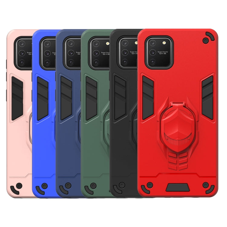 For Samsung Galaxy A81 / Note 10 Lite 2 in 1 Armor Knight Series PC + TPU Protective Case with Invisible Holder