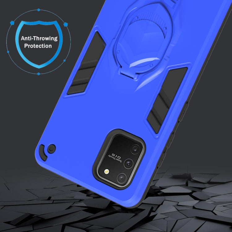 For Samsung Galaxy A81 / Note 10 Lite 2 in 1 Armor Knight Series PC + TPU Protective Case with Invisible Holder