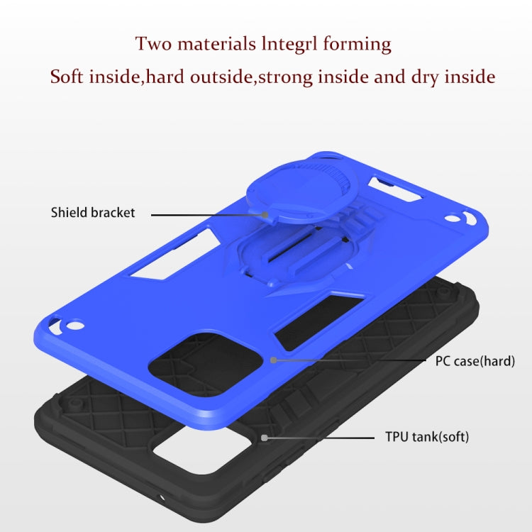For Samsung Galaxy A81 / Note 10 Lite 2 in 1 Armor Knight Series PC + TPU Protective Case with Invisible Holder