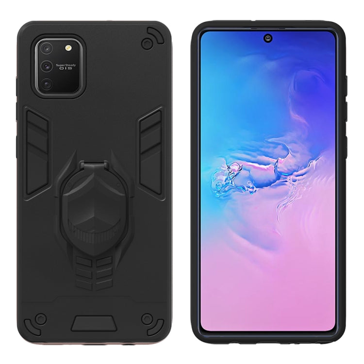 For Samsung Galaxy A81 / Note 10 Lite 2 in 1 Armor Knight Series PC + TPU Protective Case with Invisible Holder
