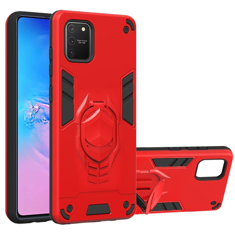 For Samsung Galaxy A81 / Note 10 Lite 2 in 1 Armor Knight Series PC + TPU Protective Case with Invisible Holder