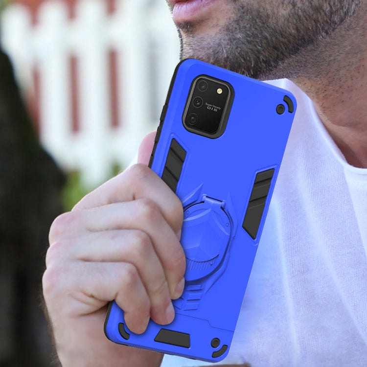For Samsung Galaxy A81 / Note 10 Lite 2 in 1 Armor Knight Series PC + TPU Protective Case with Invisible Holder