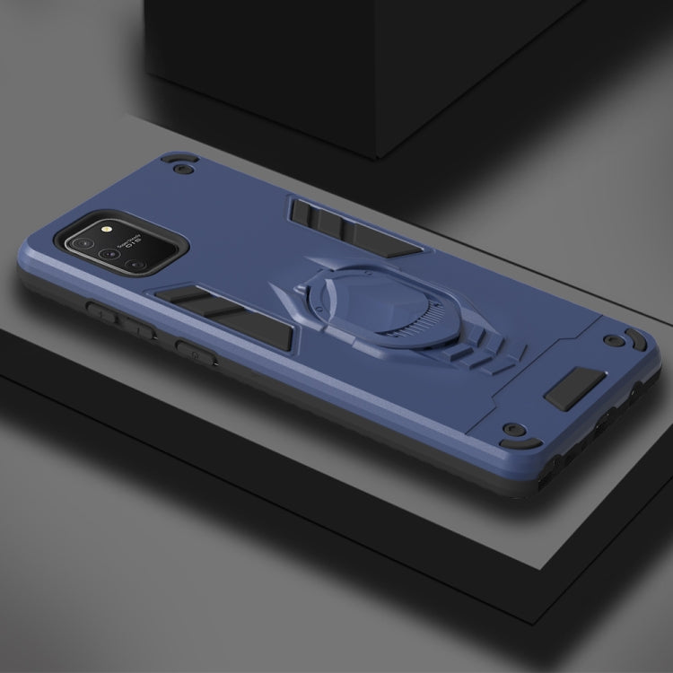 For Samsung Galaxy A81 / Note 10 Lite 2 in 1 Armor Knight Series PC + TPU Protective Case with Invisible Holder