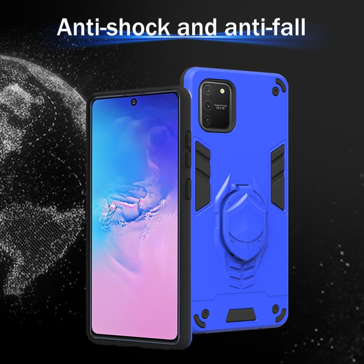 For Samsung Galaxy A81 / Note 10 Lite 2 in 1 Armor Knight Series PC + TPU Protective Case with Invisible Holder