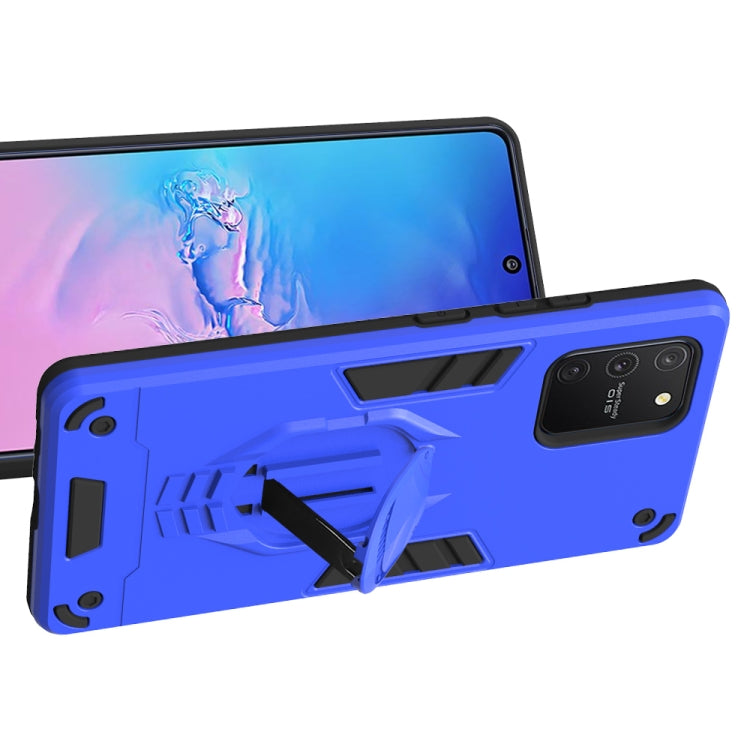 For Samsung Galaxy A91 / S10 Lite 2 in 1 Armor Knight Series PC + TPU Protective Case with Invisible Holder