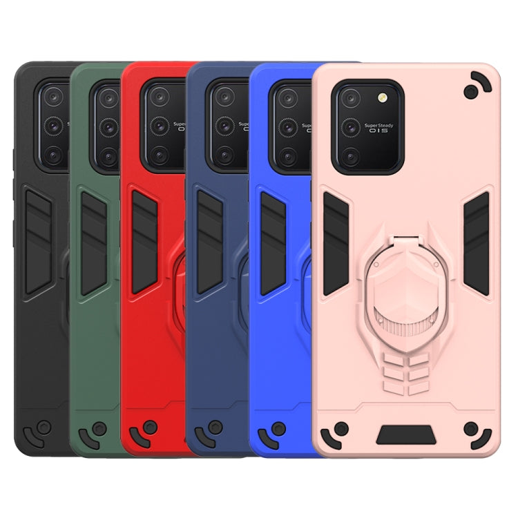For Samsung Galaxy A91 / S10 Lite 2 in 1 Armor Knight Series PC + TPU Protective Case with Invisible Holder