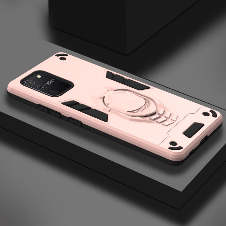For Samsung Galaxy A91 / S10 Lite 2 in 1 Armor Knight Series PC + TPU Protective Case with Invisible Holder