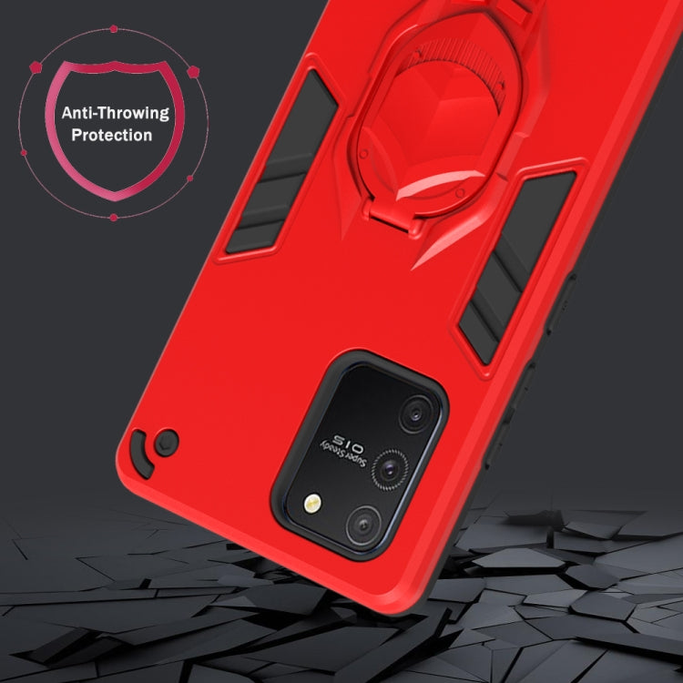 For Samsung Galaxy A91 / S10 Lite 2 in 1 Armor Knight Series PC + TPU Protective Case with Invisible Holder