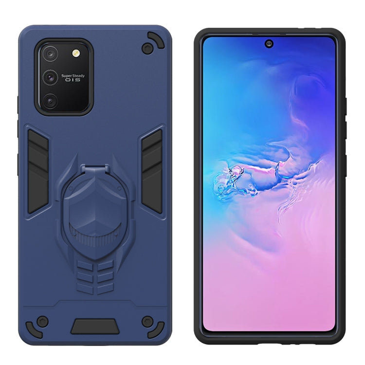 For Samsung Galaxy A91 / S10 Lite 2 in 1 Armor Knight Series PC + TPU Protective Case with Invisible Holder