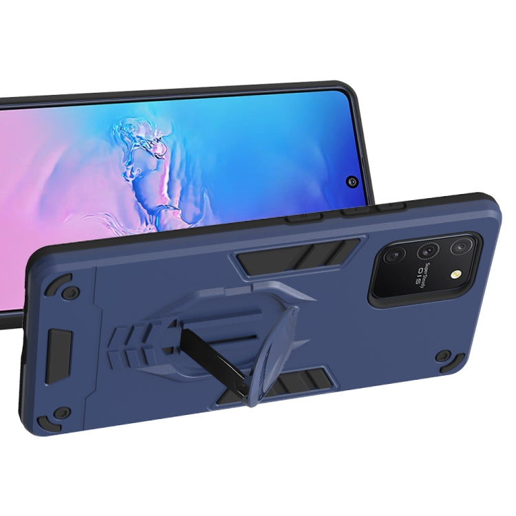 For Samsung Galaxy A91 / S10 Lite 2 in 1 Armor Knight Series PC + TPU Protective Case with Invisible Holder