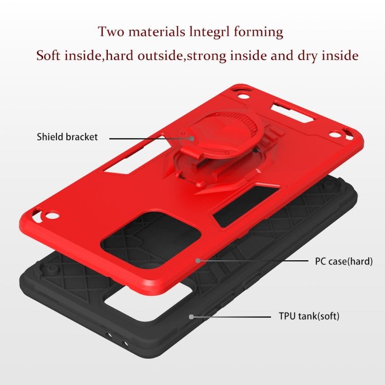 For Samsung Galaxy A91 / S10 Lite 2 in 1 Armor Knight Series PC + TPU Protective Case with Invisible Holder