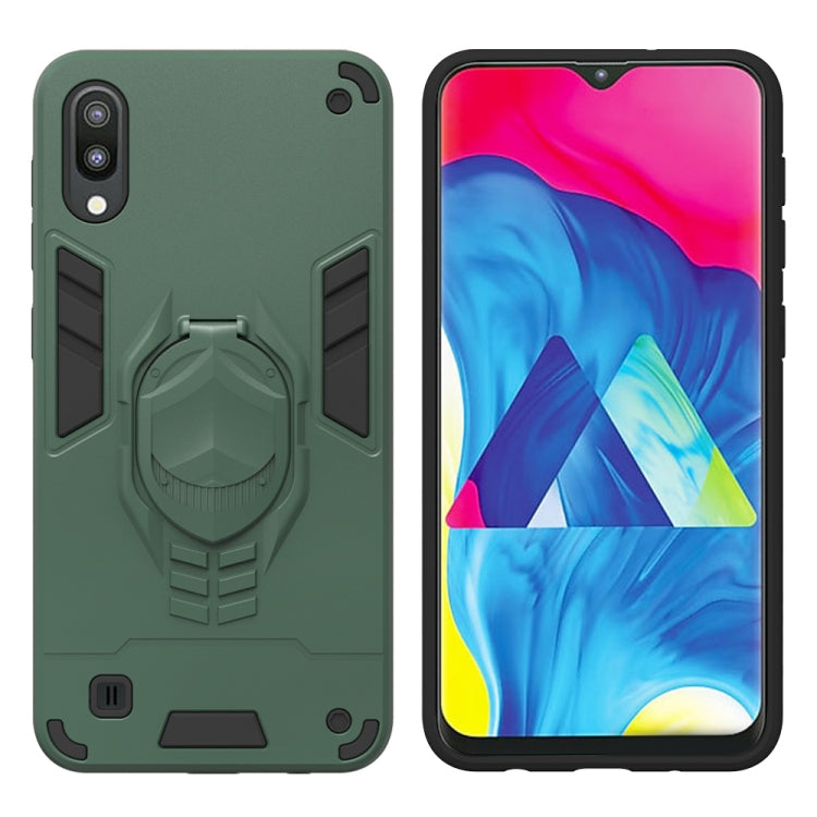 For Samsung Galaxy M10 2 in 1 Armor Knight Series PC + TPU Protective Case with Invisible Holder