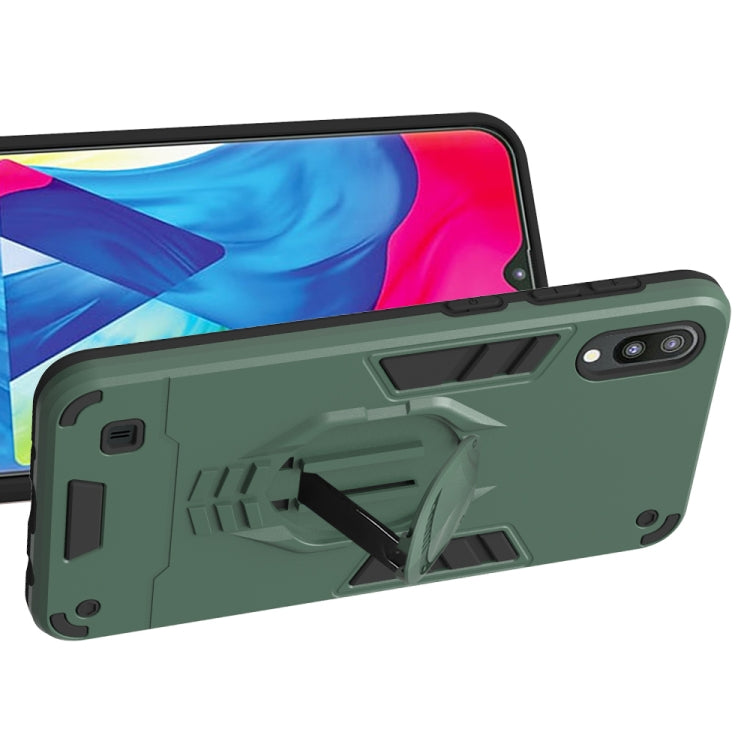 For Samsung Galaxy M10 2 in 1 Armor Knight Series PC + TPU Protective Case with Invisible Holder