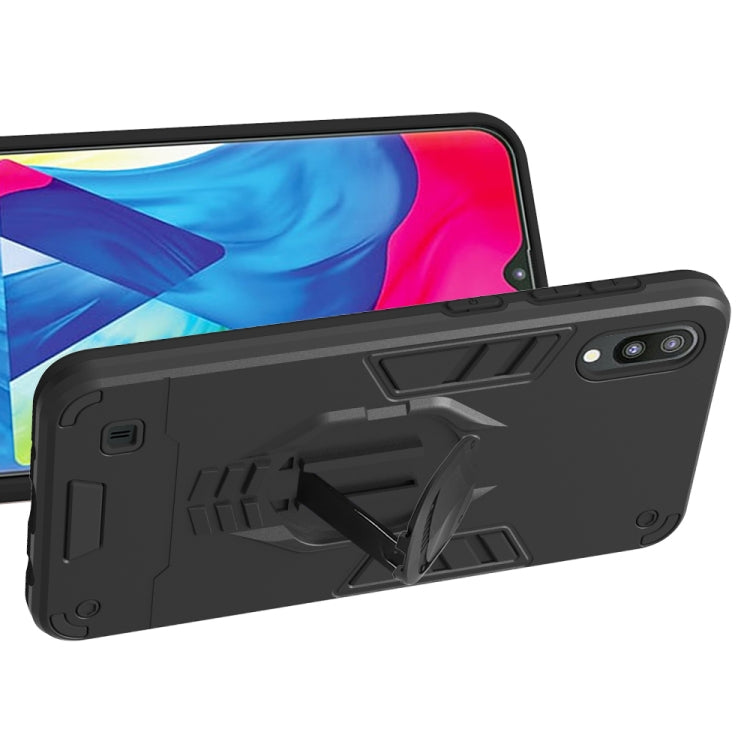 For Samsung Galaxy M10 2 in 1 Armor Knight Series PC + TPU Protective Case with Invisible Holder