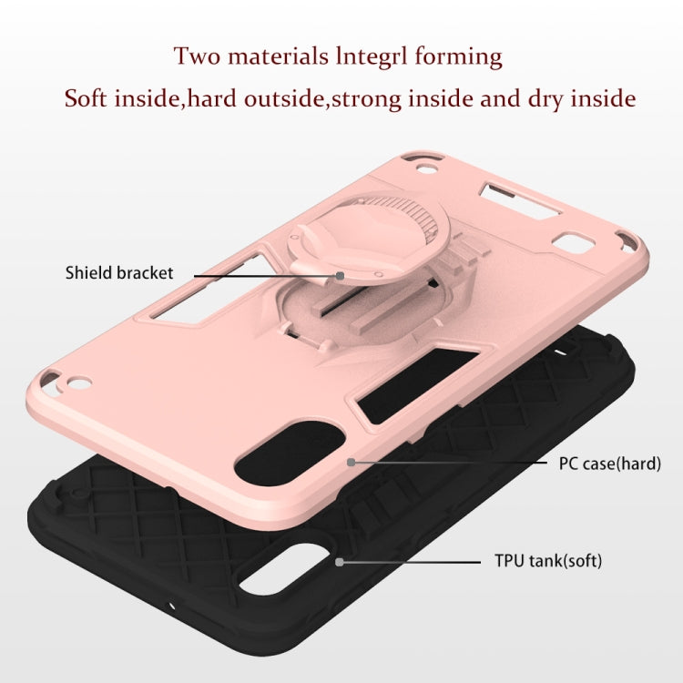 For Samsung Galaxy M10 2 in 1 Armor Knight Series PC + TPU Protective Case with Invisible Holder