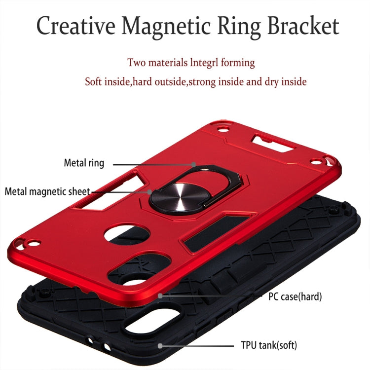 For Xiaomi Mi 6X / A2 2 in 1 Armour Series PC + TPU Protective Case with Ring Holder