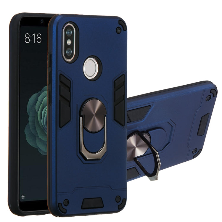 For Xiaomi Mi 6X / A2 2 in 1 Armour Series PC + TPU Protective Case with Ring Holder