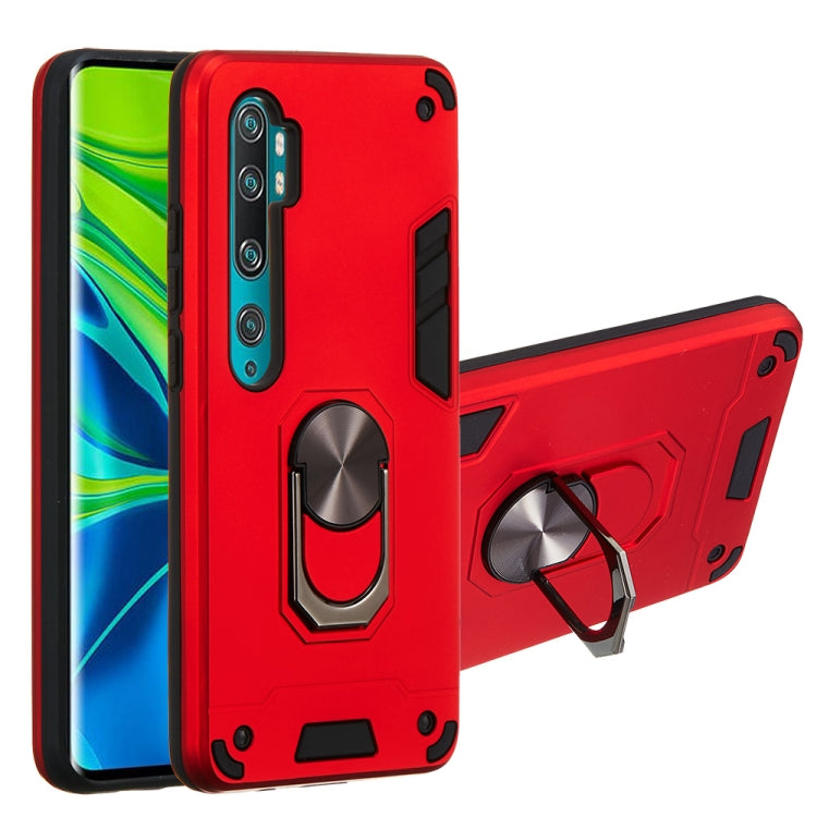 For Xiaomi Mi CC9 Pro / Mi Note 10 / Mi Note 10 Pro 2 in 1 Armour Series PC + TPU Protective Case with Ring Holder