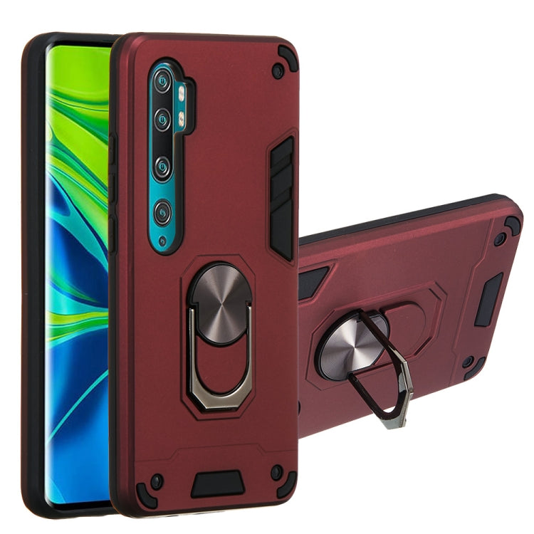 For Xiaomi Mi CC9 Pro / Mi Note 10 / Mi Note 10 Pro 2 in 1 Armour Series PC + TPU Protective Case with Ring Holder