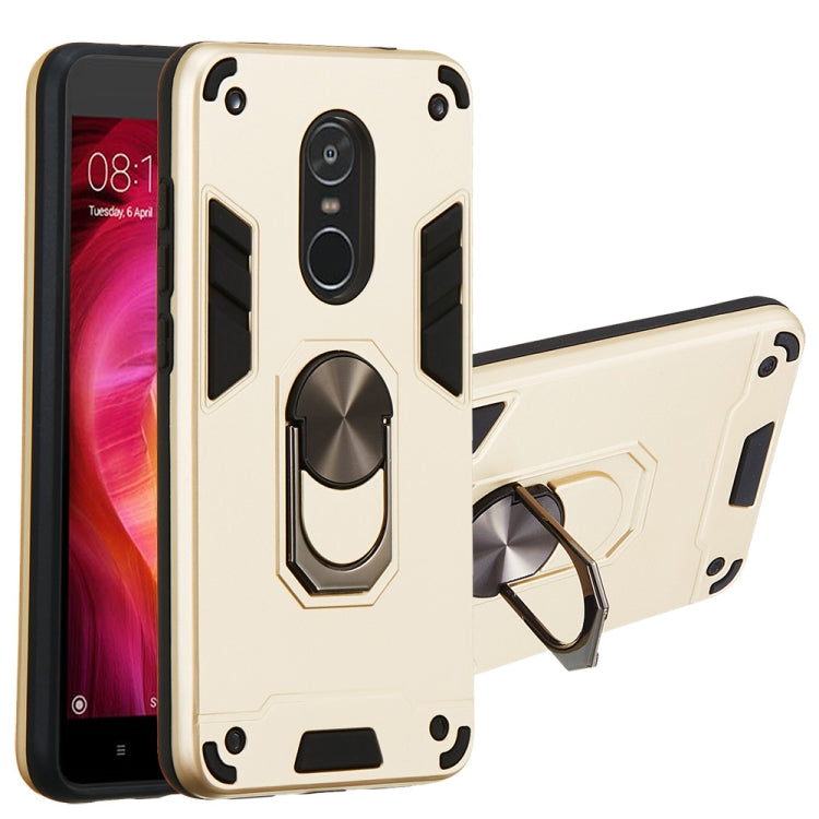 For Xiaomi Redmi Note 4 / Note 4X / Redmi 4(India) 2 in 1 Armour Series PC + TPU Protective Case with Ring Holder