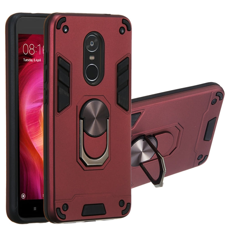 For Xiaomi Redmi Note 4 / Note 4X / Redmi 4(India) 2 in 1 Armour Series PC + TPU Protective Case with Ring Holder