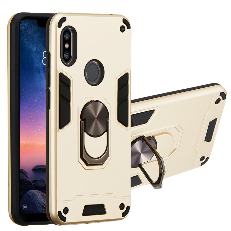 For Xiaomi Redmi Note 6 / Note 6 Pro 2 in 1 Armour Series PC + TPU Protective Case with Ring Holder