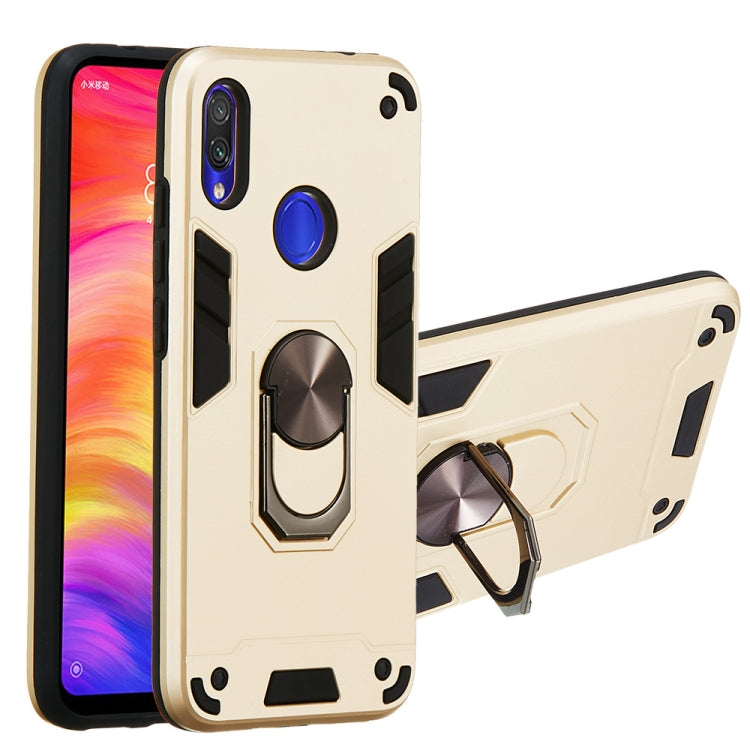 For Xiaomi Redmi Note 7 / Note 7 Pro / Note 7s 2 in 1 Armour Series PC + TPU Protective Case with Ring Holder