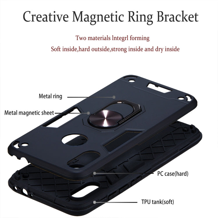 For Xiaomi Redmi Note 7 / Note 7 Pro / Note 7s 2 in 1 Armour Series PC + TPU Protective Case with Ring Holder