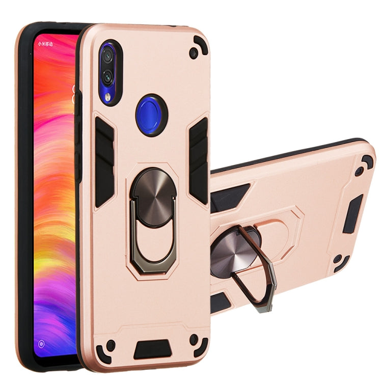 For Xiaomi Redmi Note 7 / Note 7 Pro / Note 7s 2 in 1 Armour Series PC + TPU Protective Case with Ring Holder