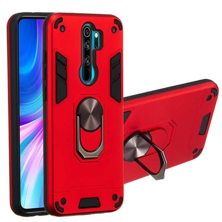 For Xiaomi Redmi Note 8 Pro 2 in 1 Armour Series PC + TPU Protective Case with Ring Holder