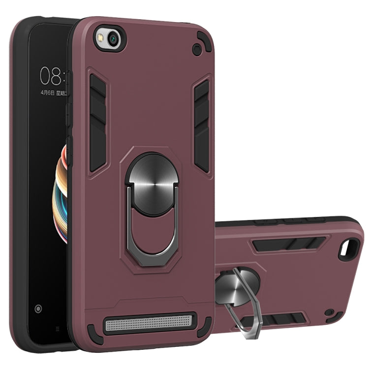 For Xiaomi Redmi 5A / 5A Prime / Y1 2 in 1 Armour Series PC + TPU Protective Case with Ring Holder