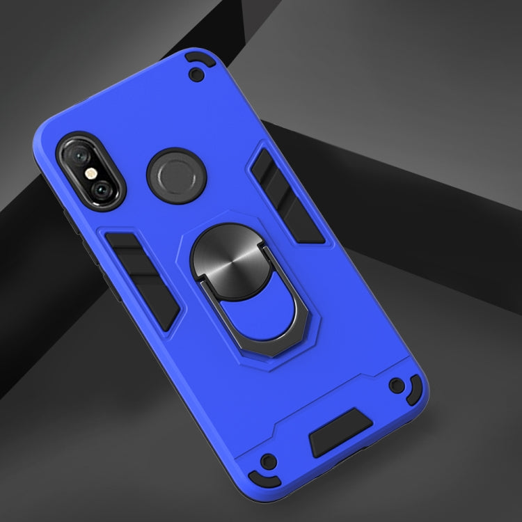 For Xiaomi Rdemi 6 Pro / Mi A2 Lite 2 in 1 Armour Series PC + TPU Protective Case with Ring Holder