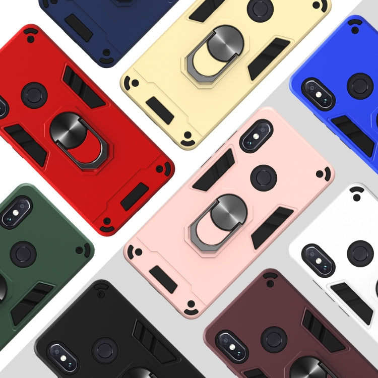 For Xiaomi Rdemi Note 5 Pro / Note 5 2 in 1 Armour Series PC + TPU Protective Case with Ring Holder