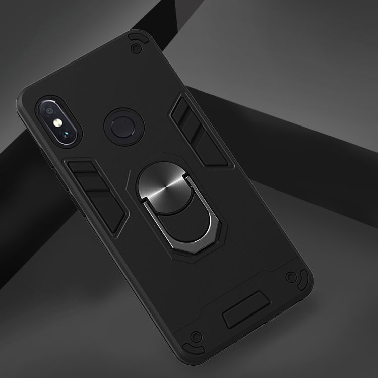 For Xiaomi Rdemi Note 5 Pro / Note 5 2 in 1 Armour Series PC + TPU Protective Case with Ring Holder