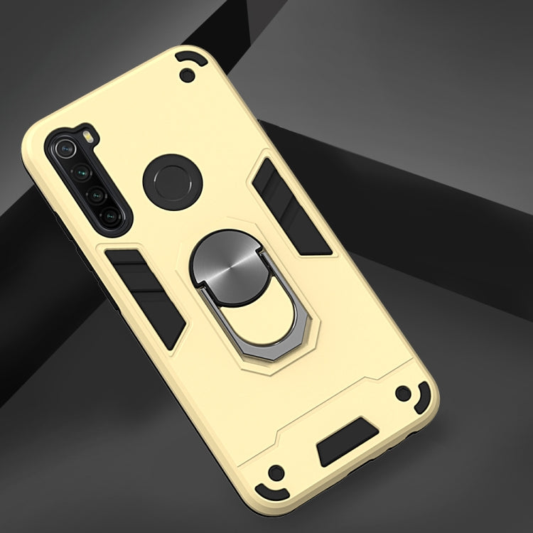 For Xiaomi Rdemi Note 8 2 in 1 Armour Series PC + TPU Protective Case with Ring Holder