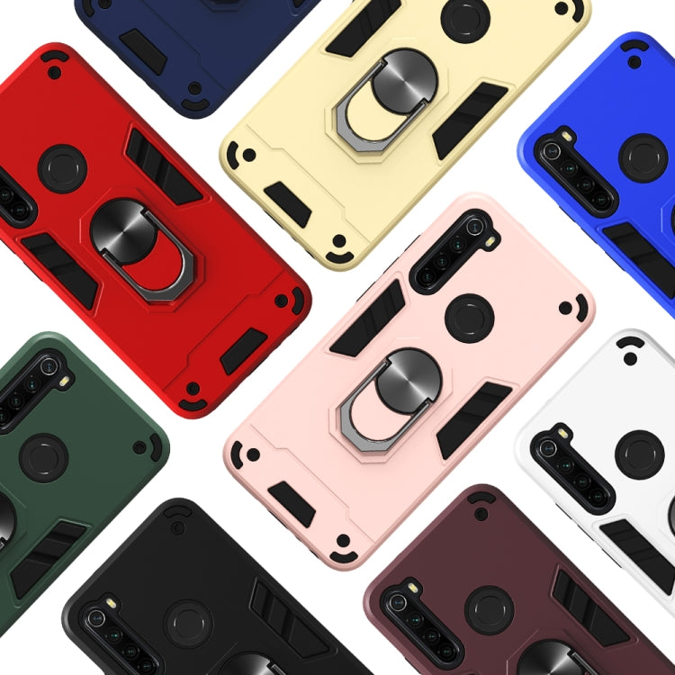 For Xiaomi Rdemi Note 8 2 in 1 Armour Series PC + TPU Protective Case with Ring Holder