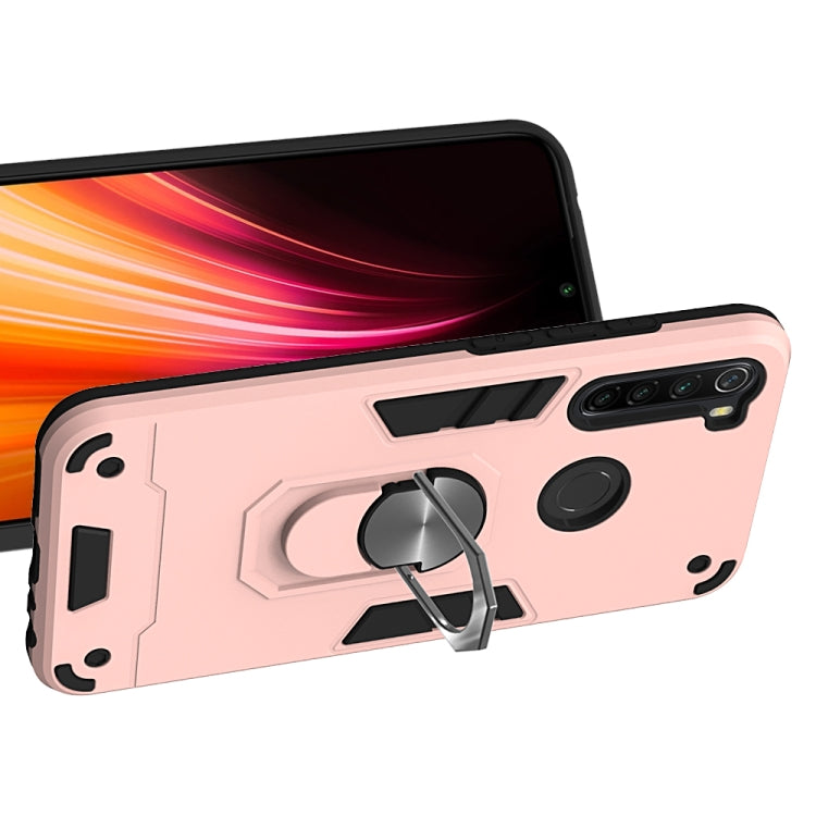 For Xiaomi Rdemi Note 8 2 in 1 Armour Series PC + TPU Protective Case with Ring Holder