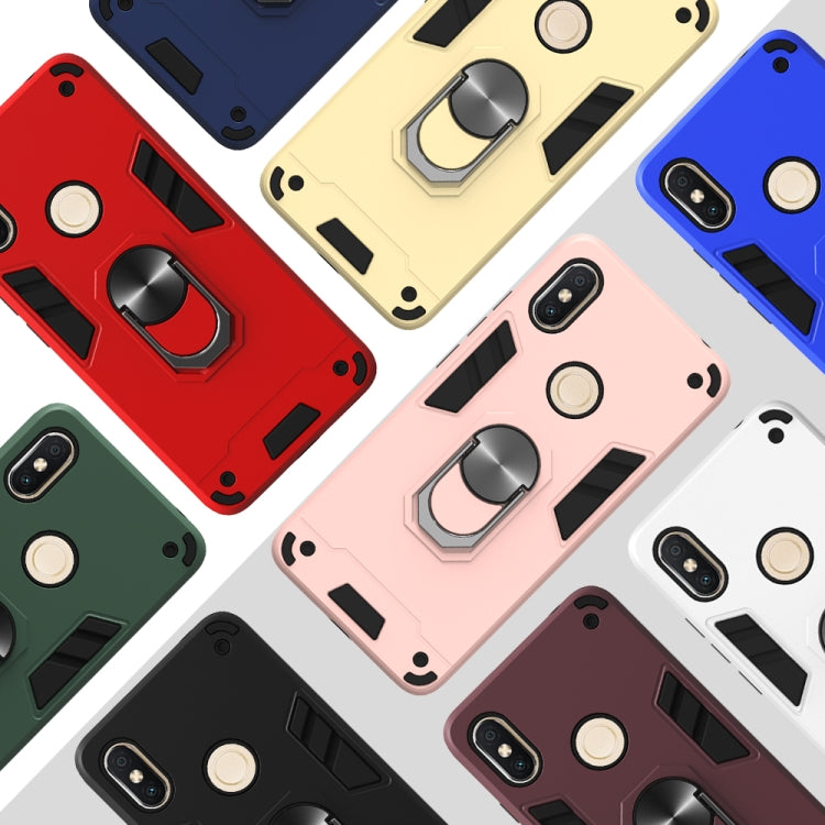 For Xiaomi Rdemi S2 / Y2 2 in 1 Armour Series PC + TPU Protective Case with Ring Holder