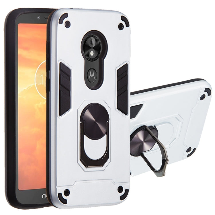 For Motorola E5 Play / E5 (US Version) 2 in 1 Armour Series PC + TPU Protective Case with Ring Holder