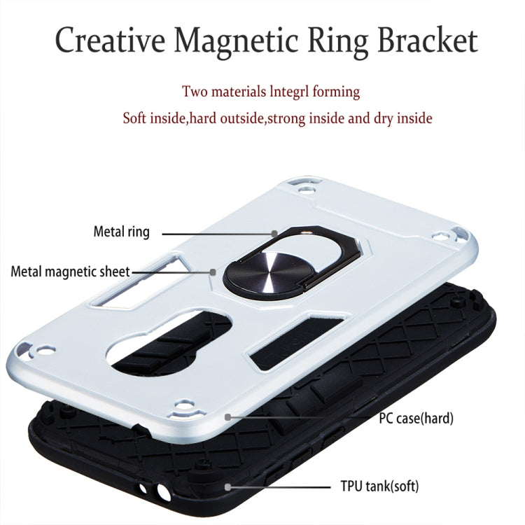 For Motorola E5 Play / E5 (US Version) 2 in 1 Armour Series PC + TPU Protective Case with Ring Holder