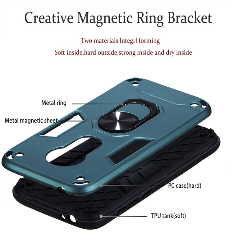 For Motorola E5 Play / E5 (US Version) 2 in 1 Armour Series PC + TPU Protective Case with Ring Holder