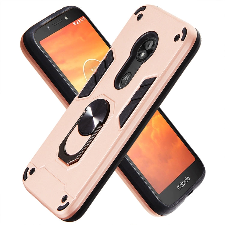 For Motorola E5 Play / E5 (US Version) 2 in 1 Armour Series PC + TPU Protective Case with Ring Holder