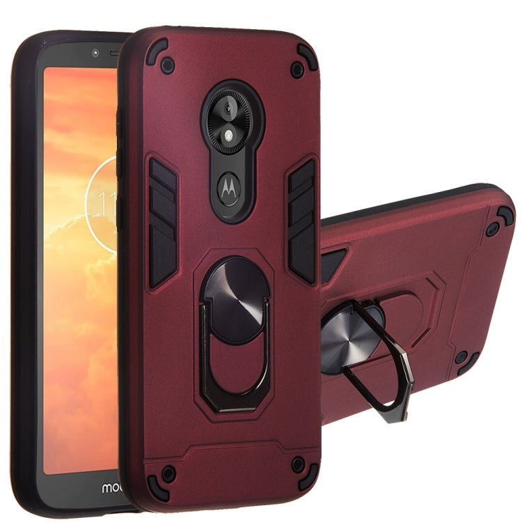 For Motorola E5 Play / E5 (US Version) 2 in 1 Armour Series PC + TPU Protective Case with Ring Holder
