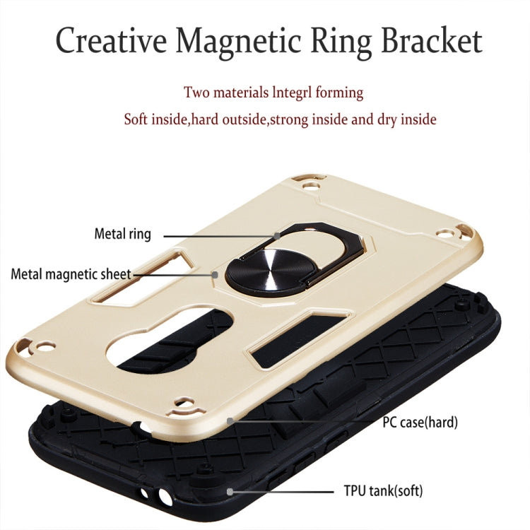 For Motorola E5 Play / E5 (US Version) 2 in 1 Armour Series PC + TPU Protective Case with Ring Holder