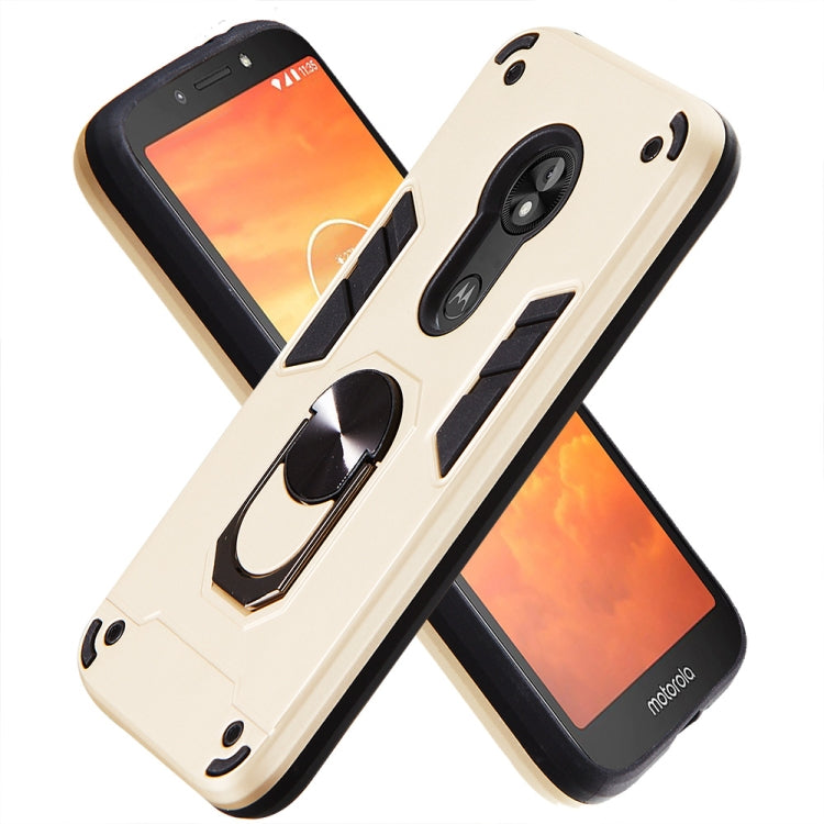 For Motorola E5 Play / E5 (US Version) 2 in 1 Armour Series PC + TPU Protective Case with Ring Holder