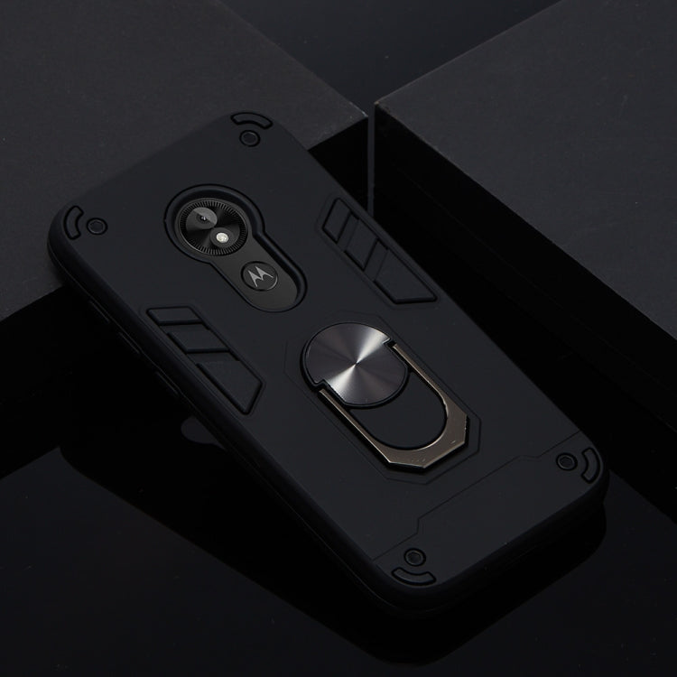 For Motorola E5 Play / E5 (US Version) 2 in 1 Armour Series PC + TPU Protective Case with Ring Holder