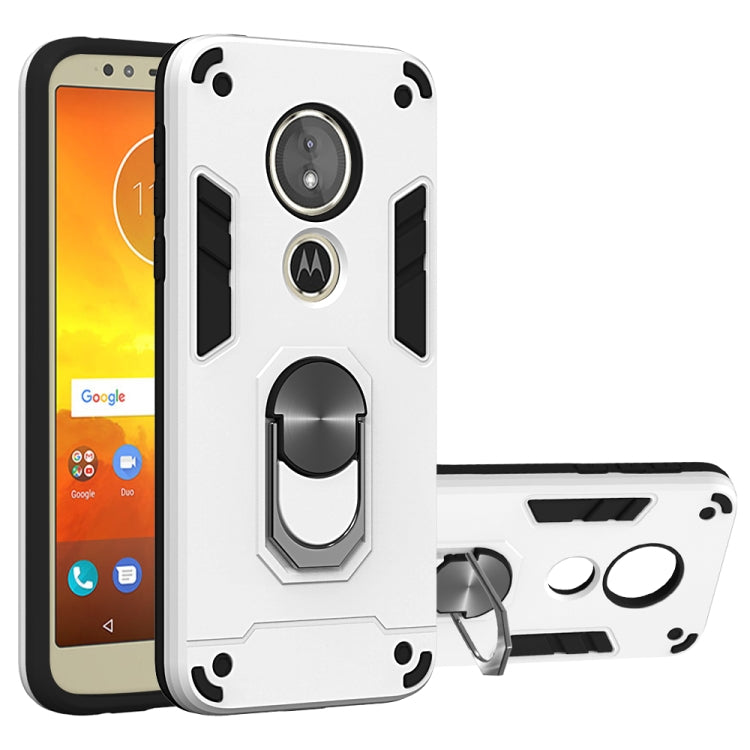 For Motorola Moto E5(EU Version) / G6 Play 2 in 1 Armour Series PC + TPU Protective Case with Ring Holder